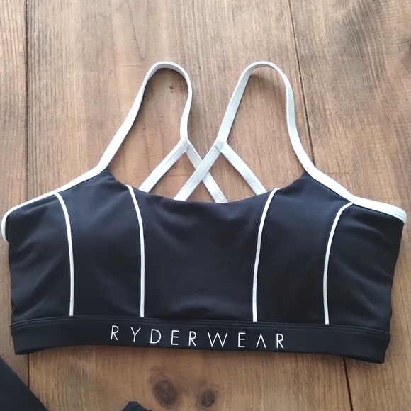 Ryderwear 2 Piece Piping 🔥 Set Sports Bra Large Leggings Medium High Waist - Picture 2 of 11